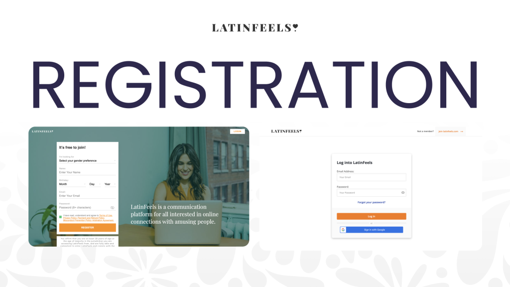 Latinfeels Sign Up and Login Process